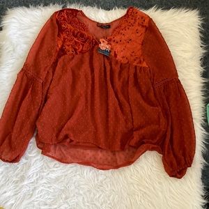 NWT Indigo Poppy blouse